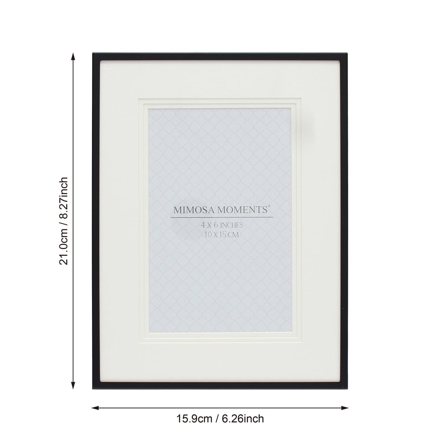 4x6 Graduation Photo Frame with 3-Layer Mat, 6x8 Black Metal Frame, Tabletop Display for Graduation Gifts & Decor